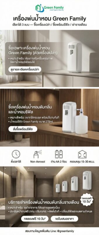 บริการเครื่องพ่นน้ำหอม - Green Family